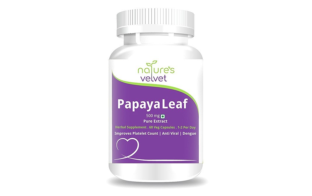 Nature's Velvet Papaya Leaf Pure Extract   Bottle  60 pcs